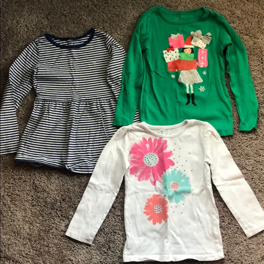 Lot of 3 long sleeve girls size 4 tops